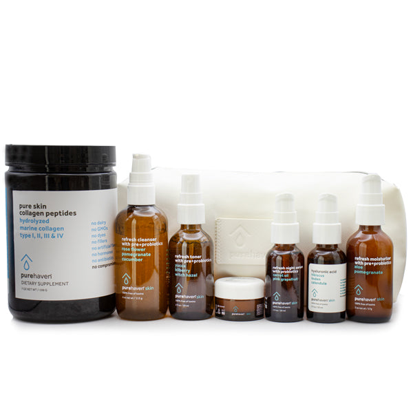 6-piece non-tox skin care set + pure skin collagen peptides - Save over 41!