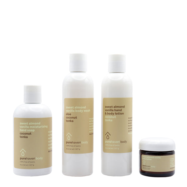 4-piece sweet almond vanilla set