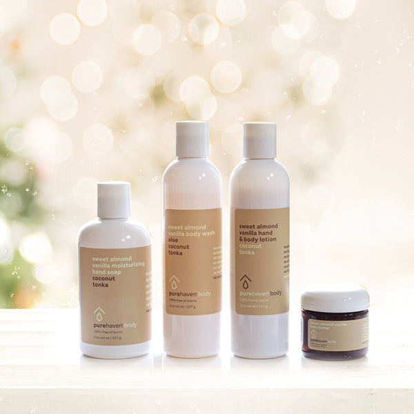 4-piece sweet almond vanilla set