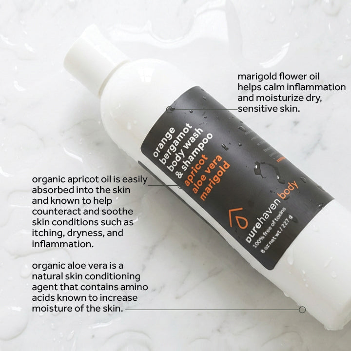 orange bergamot body wash and shampoo