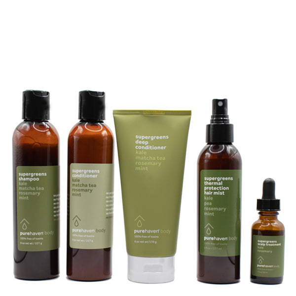 5-piece supergreens hair care set