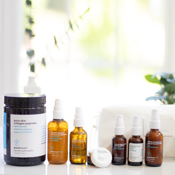6-piece non-tox skin care set + pure skin collagen peptides - Save over 41!