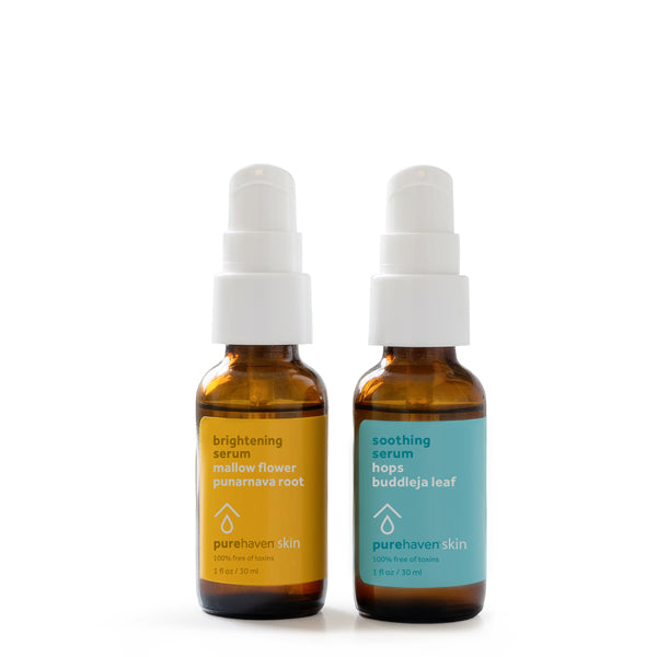 brightening serum + soothing serum