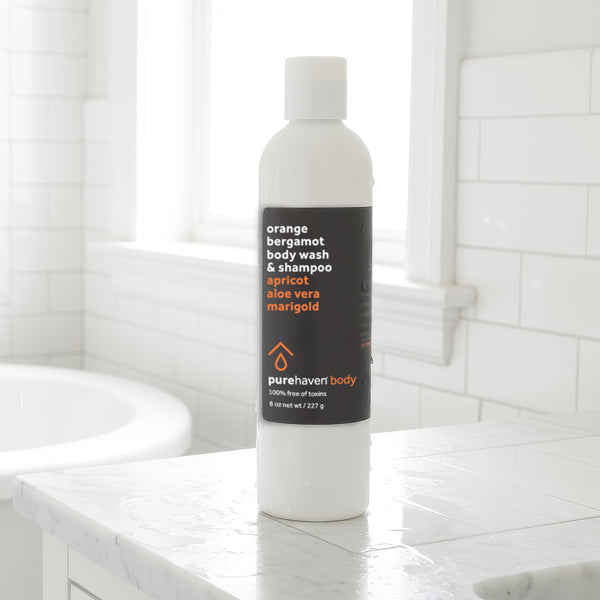 orange bergamot body wash and shampoo